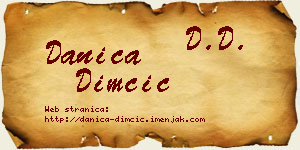 Danica Dimčić vizit kartica